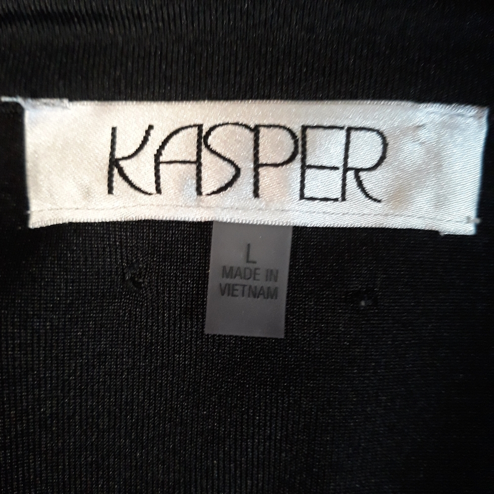 NWOT Kasper Black Shirtdress - Picture 9 of 9